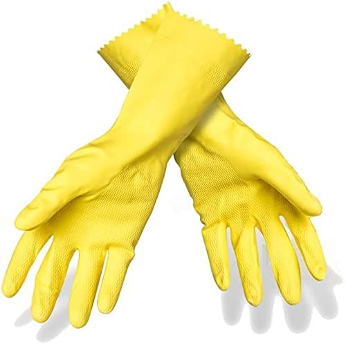 Scotch Brite Multi-Purpose Vanilla Scented Latex Gloves, Small, Yellow/Blue, 2 Pair - Image 2