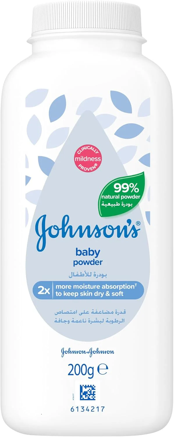 Johnson's Baby Powder – 99% Natural, Talc-Free, 200g