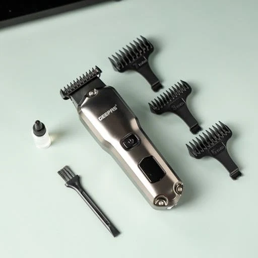 Geepas Rechargeable Hair and Beard Trimmer- GTR57508/ with High-Capacity Li-ion Battery and 180 min Working Time/Detachable Blades and Waterproof IPX7/ LED Display/ - Image 2