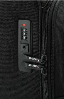 Senator KH101 17-Inch Premium Water-Resistant Pilot Bag with 4 Double Spinner Wheels & Safe Zippers – Black - Image 4