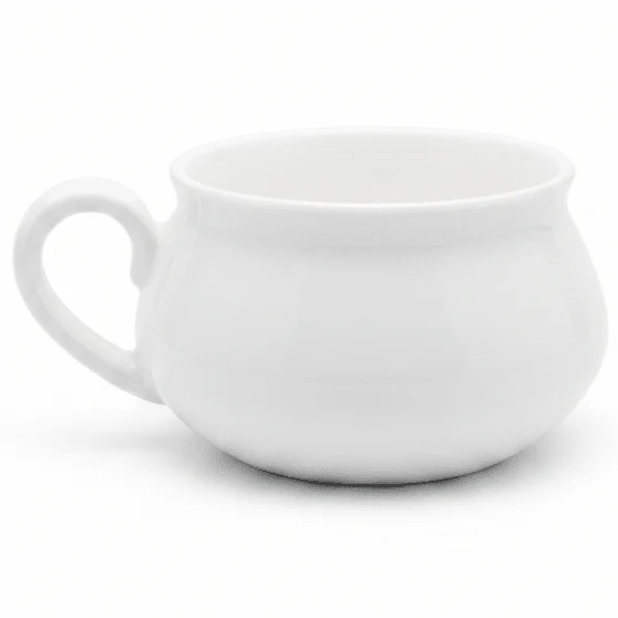 Serveware Premium White Melamine Soup Mug with Handle 9×6 cm Comfortable Grip Design