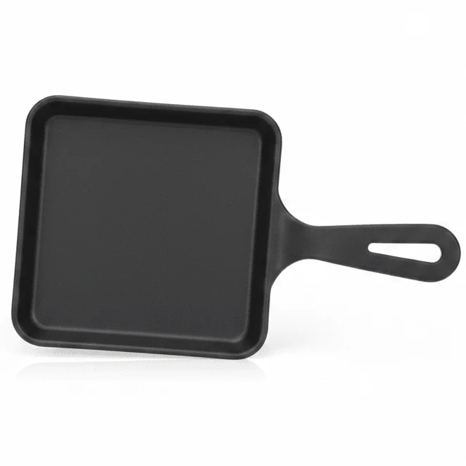 Servewell Black Melamine Serving Pan with Handle 12 inch Large Serving Dish Ideal for Main Course Curry and Fry Items