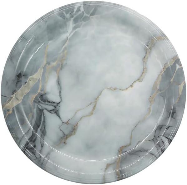 Servewell Marbo Melamine Dessert Round Plate-19CM-Grey