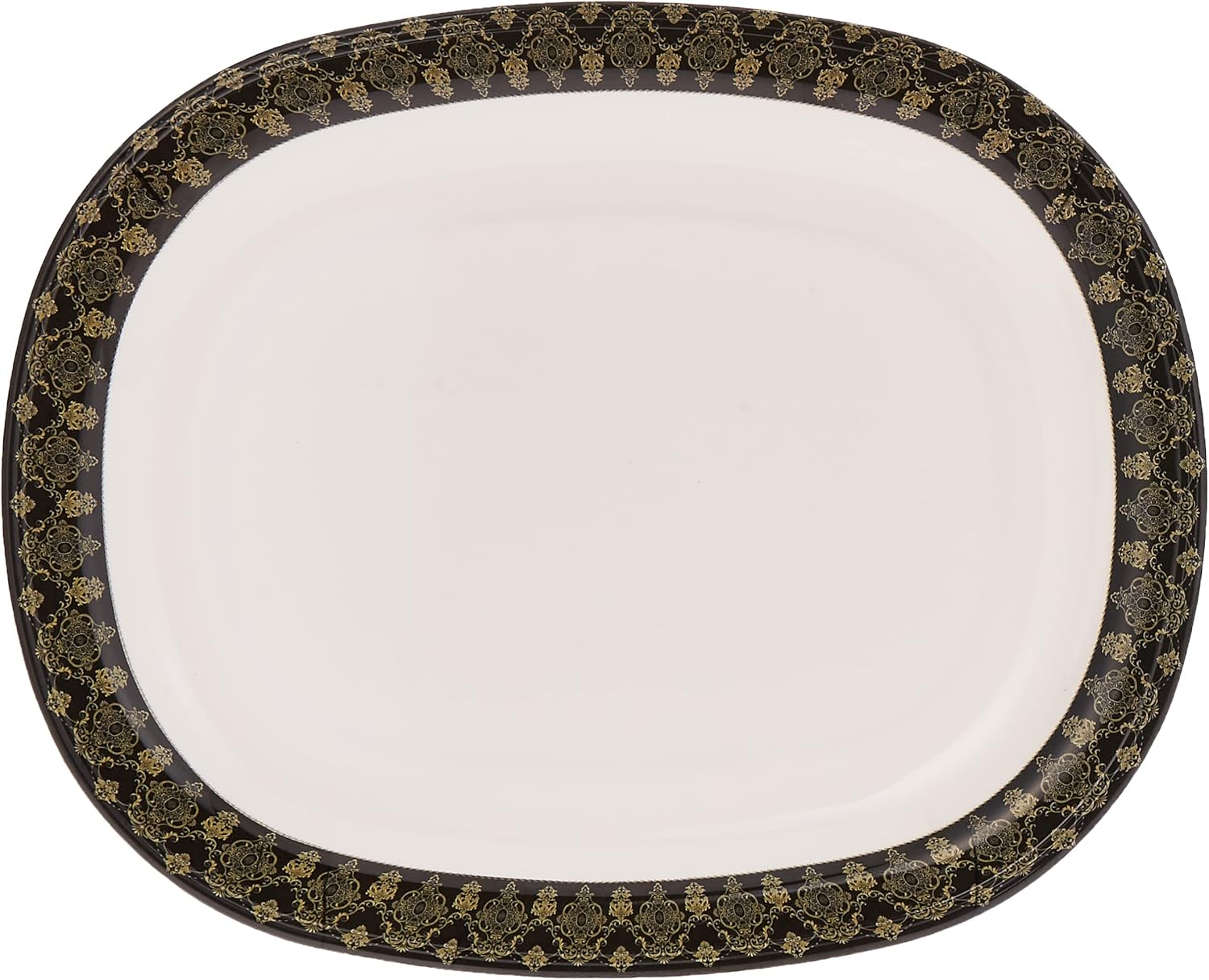 Servewell Melamine Henna Oval Serving Plate-31cmX25cm - Image 2