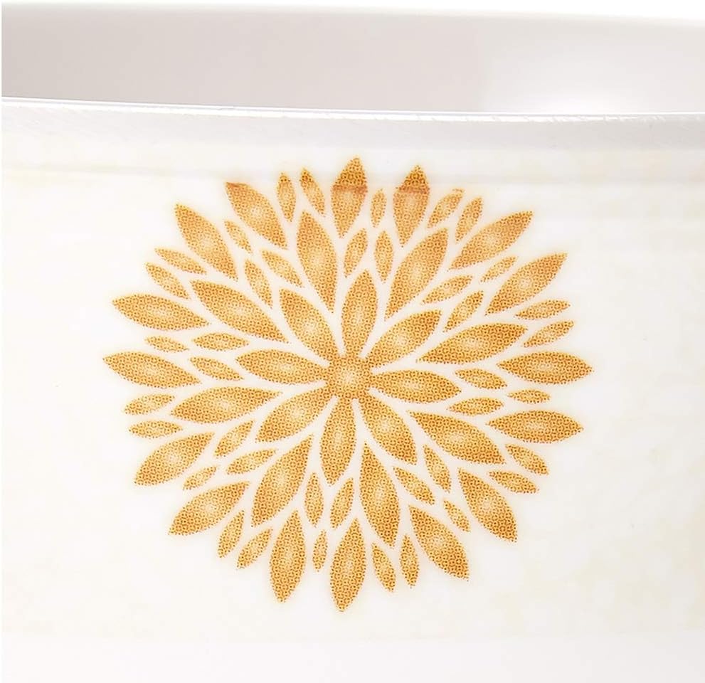 Servewell Melamine Small Bowl Katori Golden Leaves-9.5CM-White&Golden - Image 4