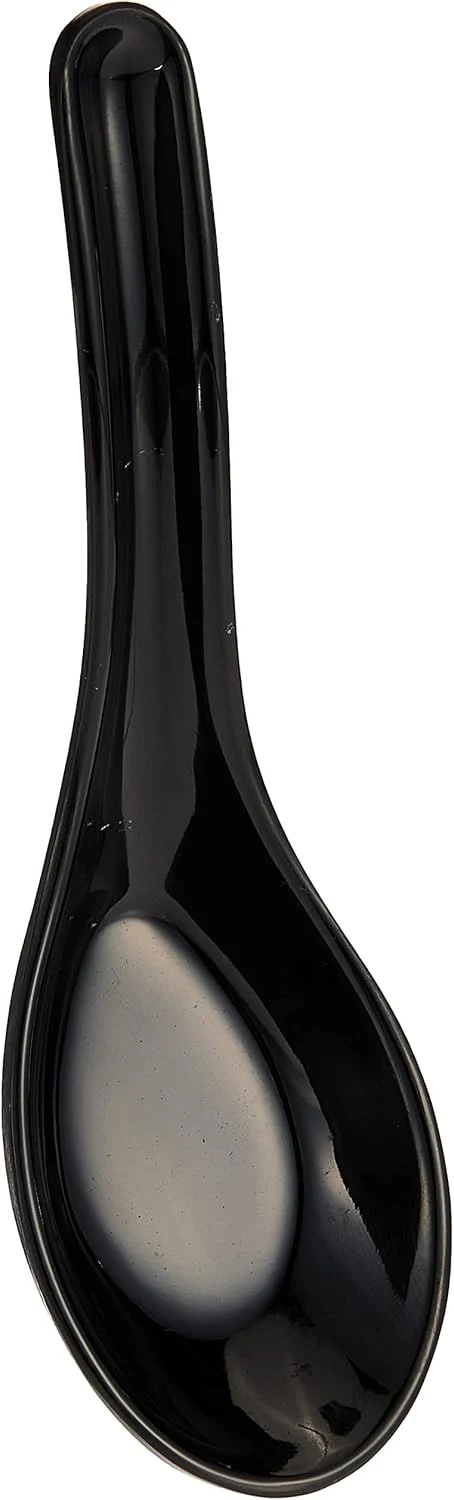 Servewell Melamine Soup Spoon-13.5CM- Black