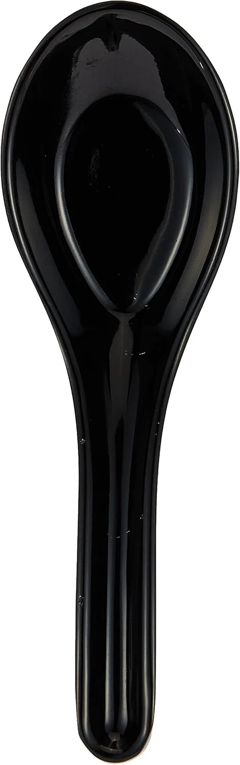 Servewell Melamine Soup Spoon-13.5CM- Black - Image 2