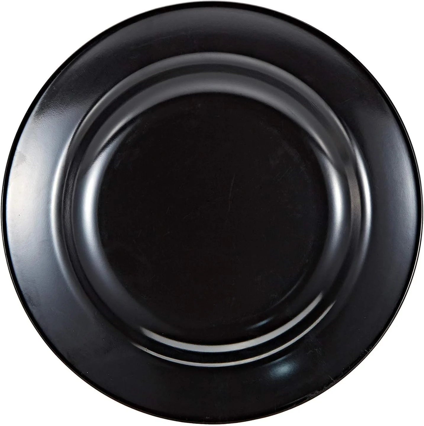Servewell Melamine Round Rim Soup Serving Plate-23CM-Black - Image 2