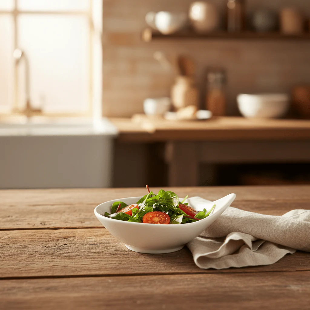Shallow White Ceramic Dish Bowl – 10 × 4 cm Wide Serving Dish for Snacks, Salads & Side Portions - Image 2