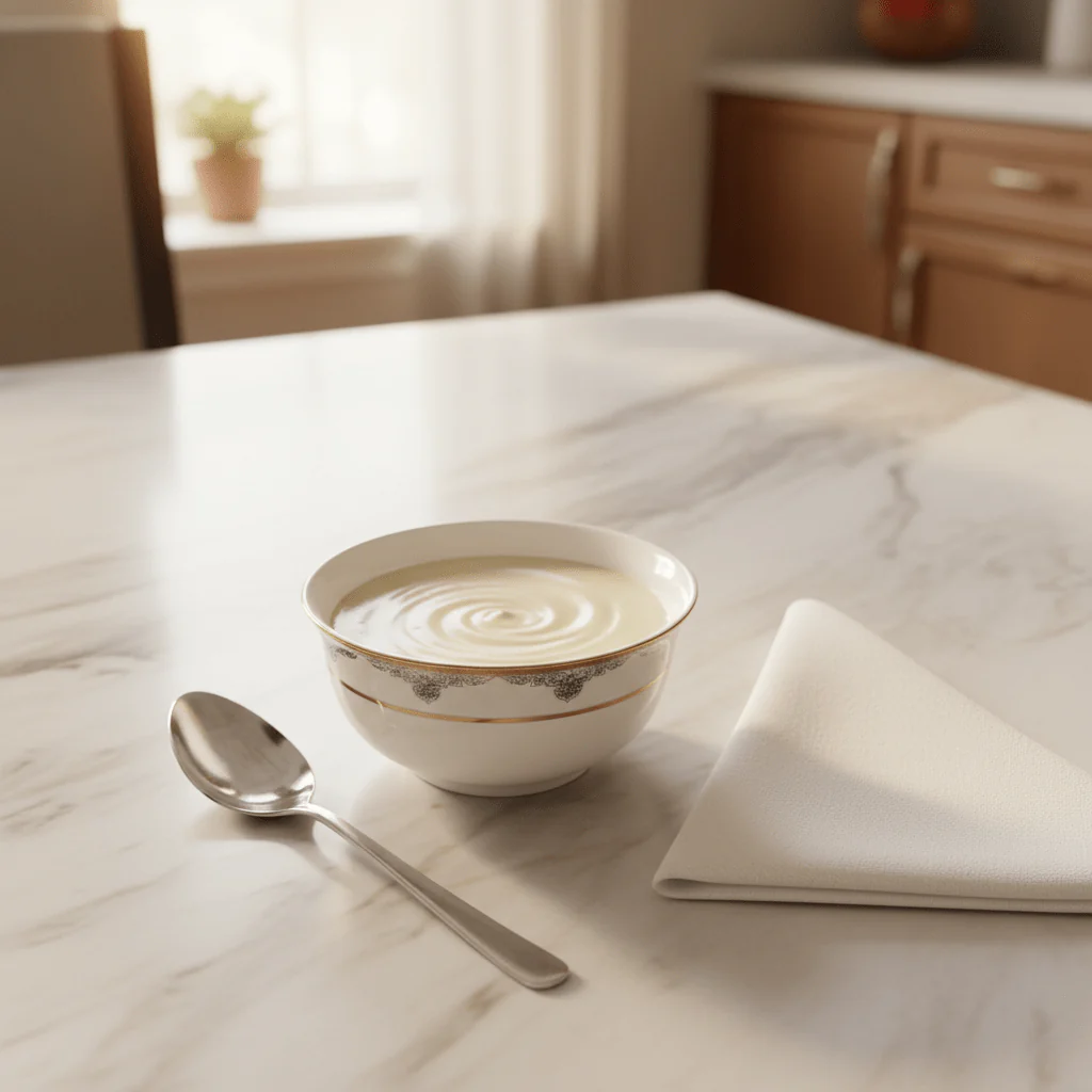 Shallow White Porcelain Soup Bowl with Golden Rim & Floral Design | 4.5 Inch | Premium Tableware - Image 4
