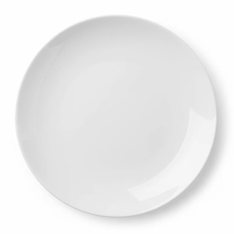Luhpar Refined White Round Porcelain Plate 7 Inch – Medium Side Plate for Serving & Dining