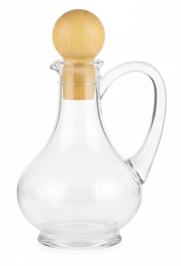 Shengya Premium Acrylic Cooking Oil Bottle with Natural Wooden Cap – Modern Leak-Resistant Dispenser, 170ml