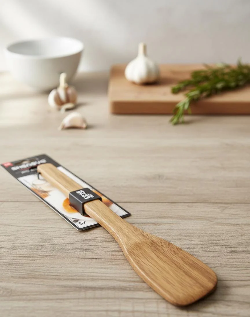 Shengya Solid Wooden Kitchen Spatula – Durable, Non-Scratch Cooking Tool for Everyday Use (30 cm) - Image 2