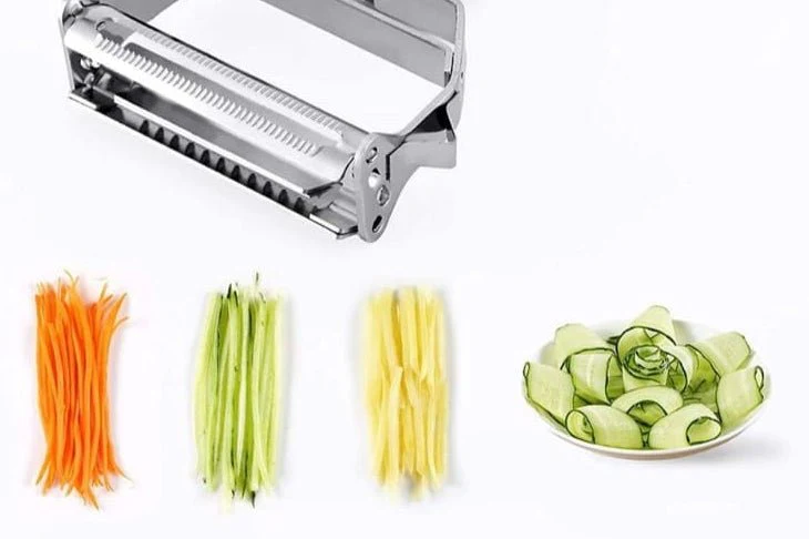Shengya Stainless Steel Double-Edge Vegetable Peeler with Wooden Handle – Fast & Efficient Peeling Tool (20×7 cm) - Image 2