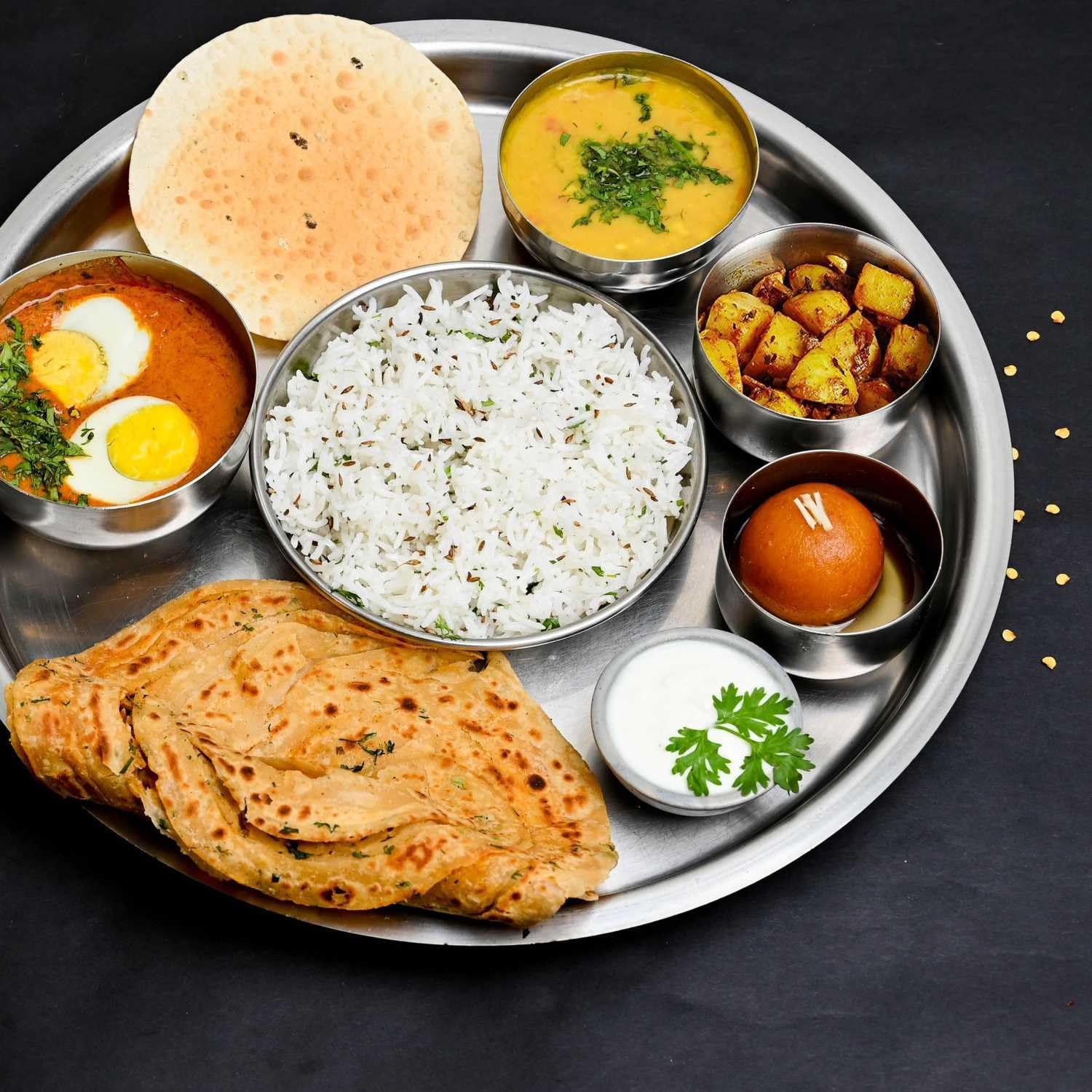 Raj Stainless Steel Round Dinner Plate 33cm | Silver | TP0014 - Image 4