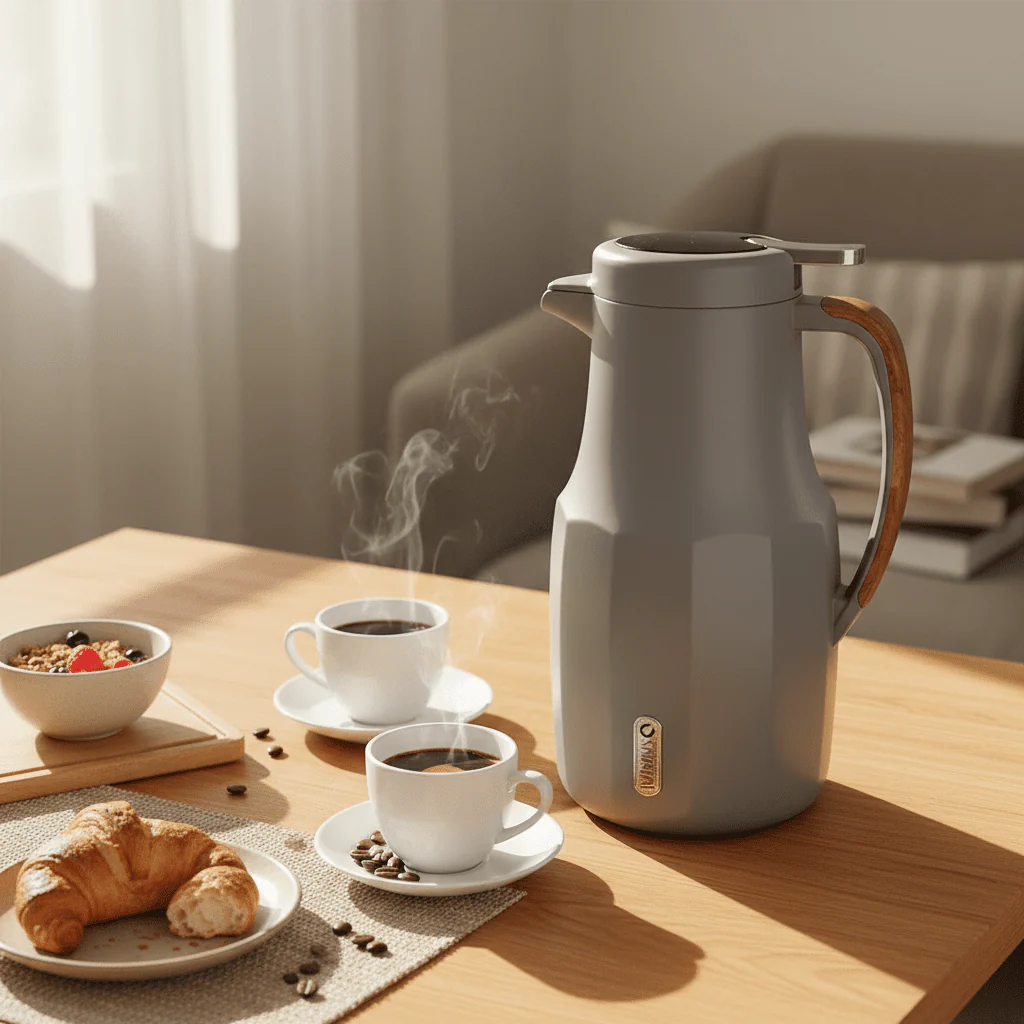 Shimizu Premium Insulated Vacuum Flask, 1.5 Liter, Gray Color - Image 2
