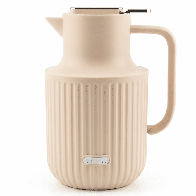 Shimizu Premium Insulated Vacuum Flask, 1.5 Liter, Light Beige Color