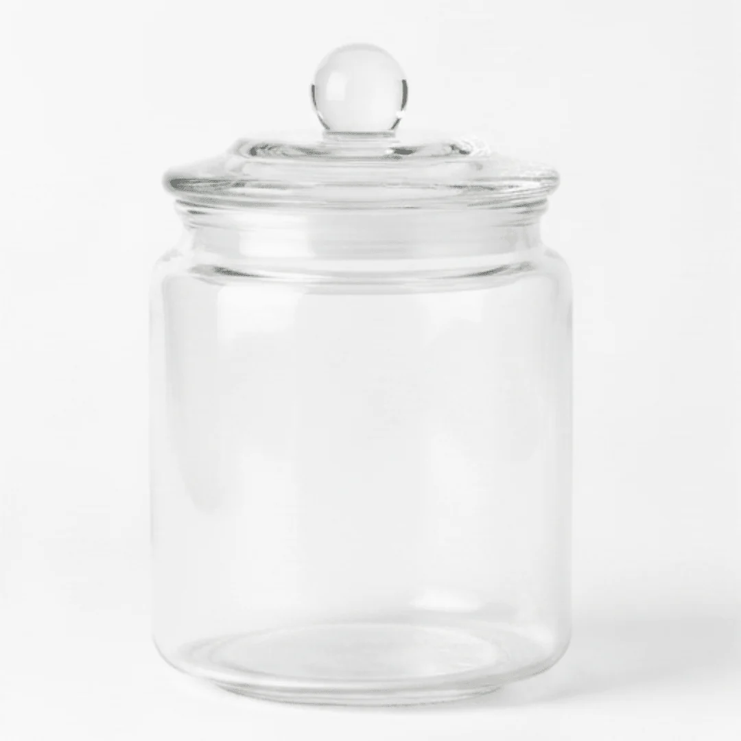 Signature Glass Canister with Crystal Knob Lid — 450ml