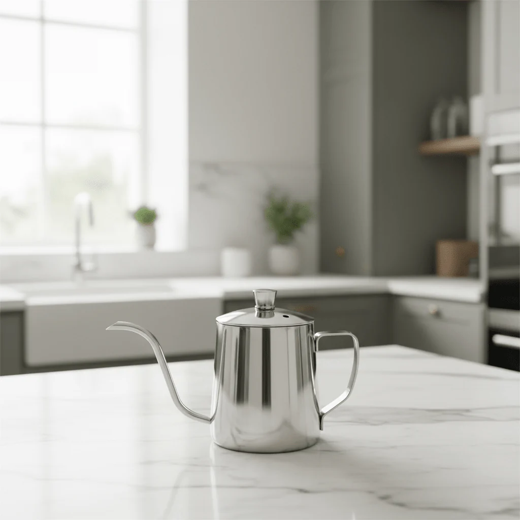 Stainless Steel Gooseneck Pour-Over Coffee Kettle | Mirror-Polished | 10cm - Image 4
