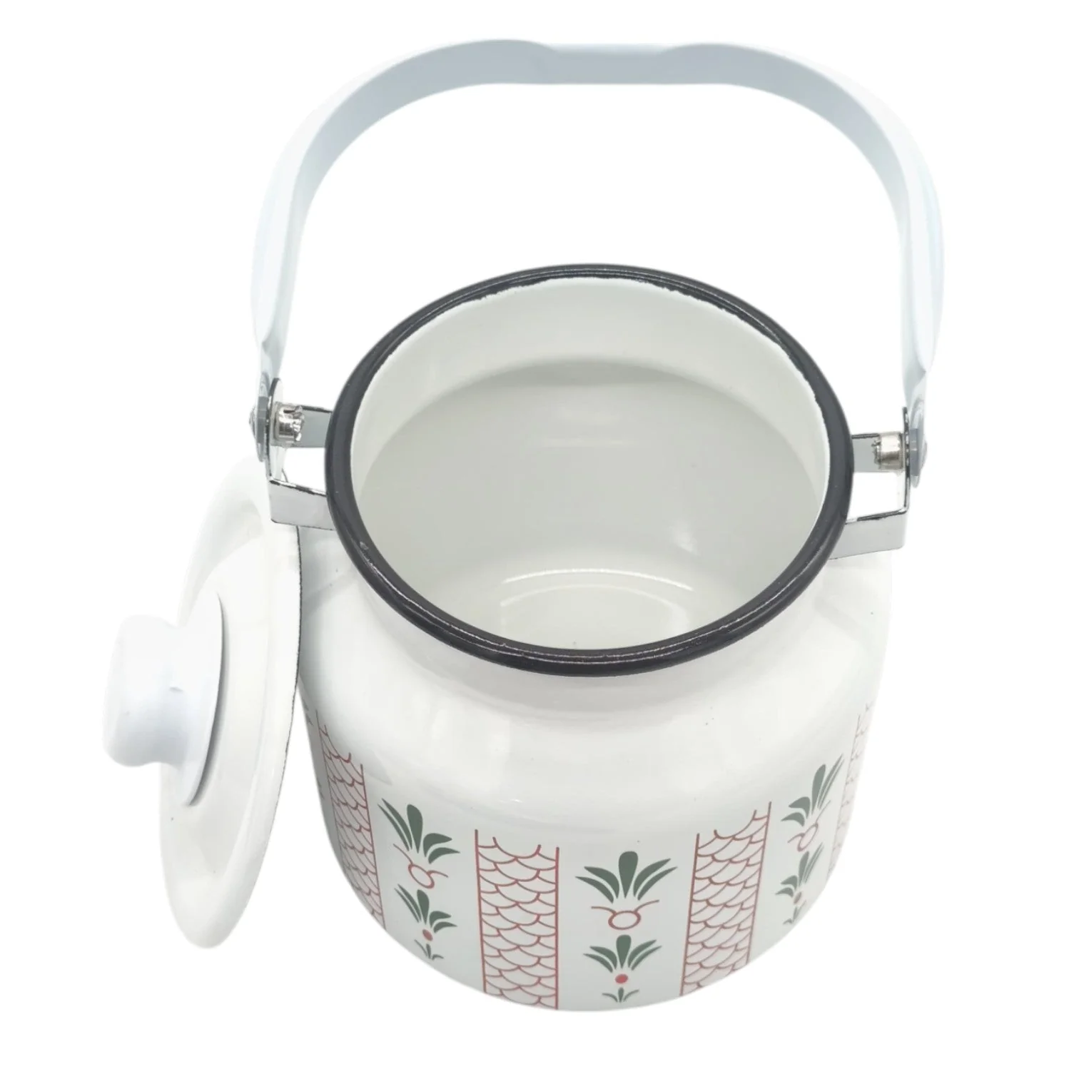 Simba Enamel Milk Can With Lid & Handle Oil Can Milk-2000ML - Image 3