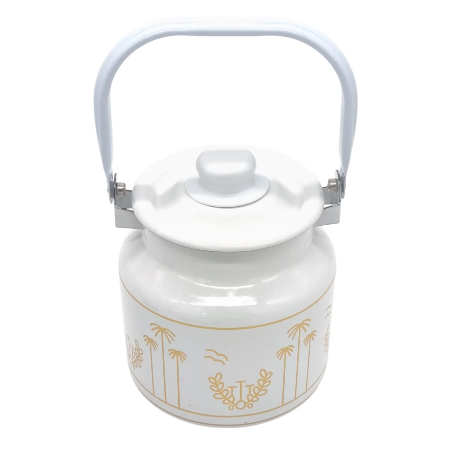 Simba Enamel Milk Can With Lid & Handle Oil Can Milk Ghee Storage Can-2000ML - Image 3