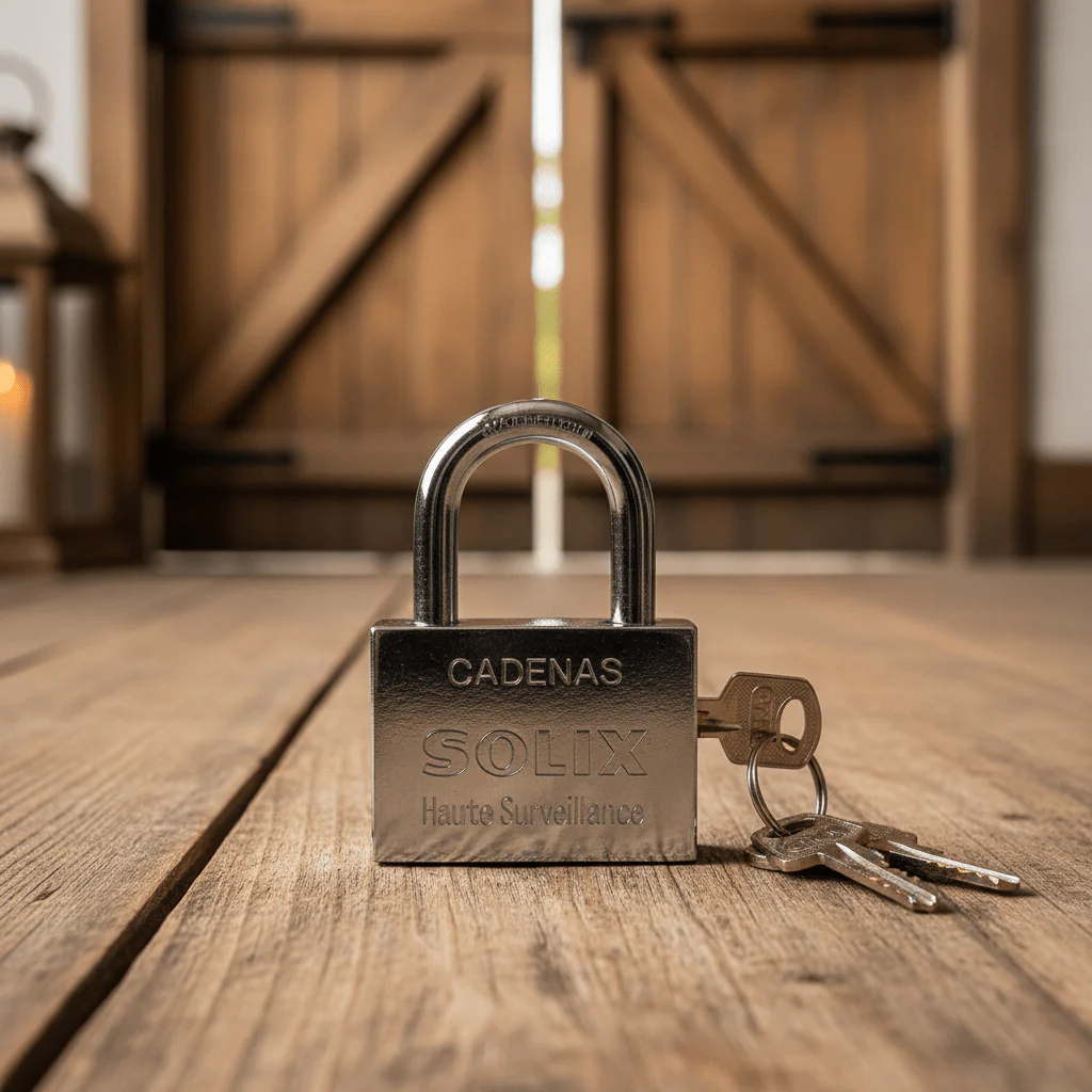 SOLIX Haute Surveillance 60mm Heavy-Duty Padlock – Set of 3 Keys - Image 2