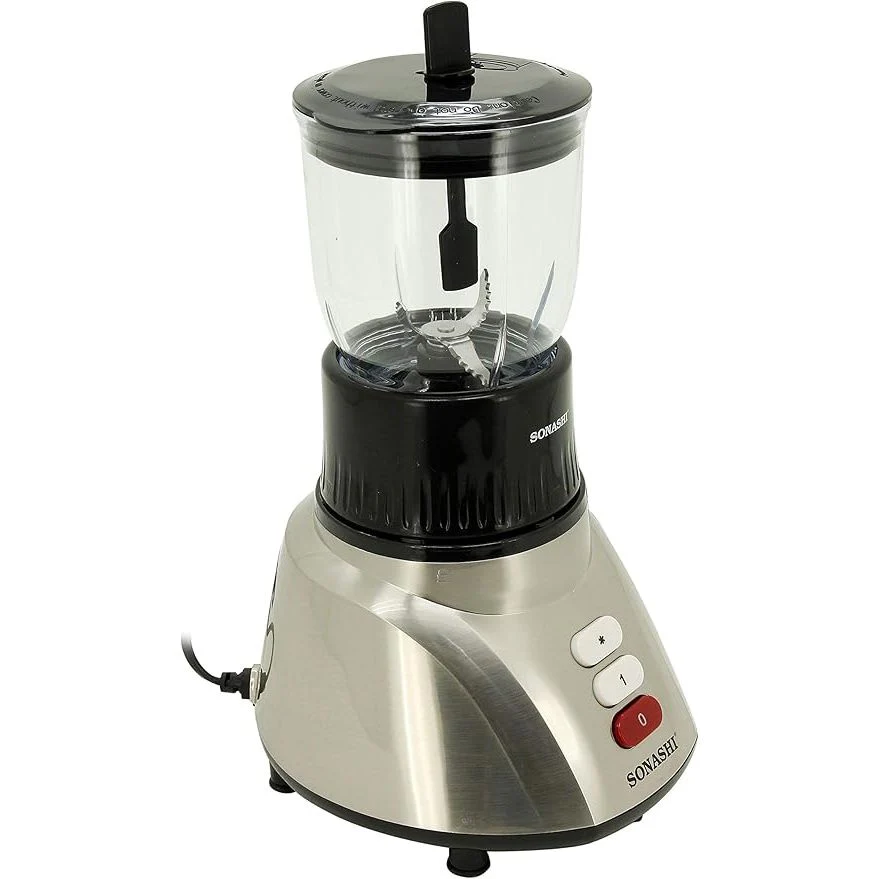 SONASHI 3 in 1 Blender Black SB-160N Ð 3 Speed, Pulse Control, 500W Countertop Blender Mixer Grinder with Overheating Protection, 1.5L Unbreakable Jar, Chopping Cup, Grinding Cup | Kitchen Appliances - Image 2
