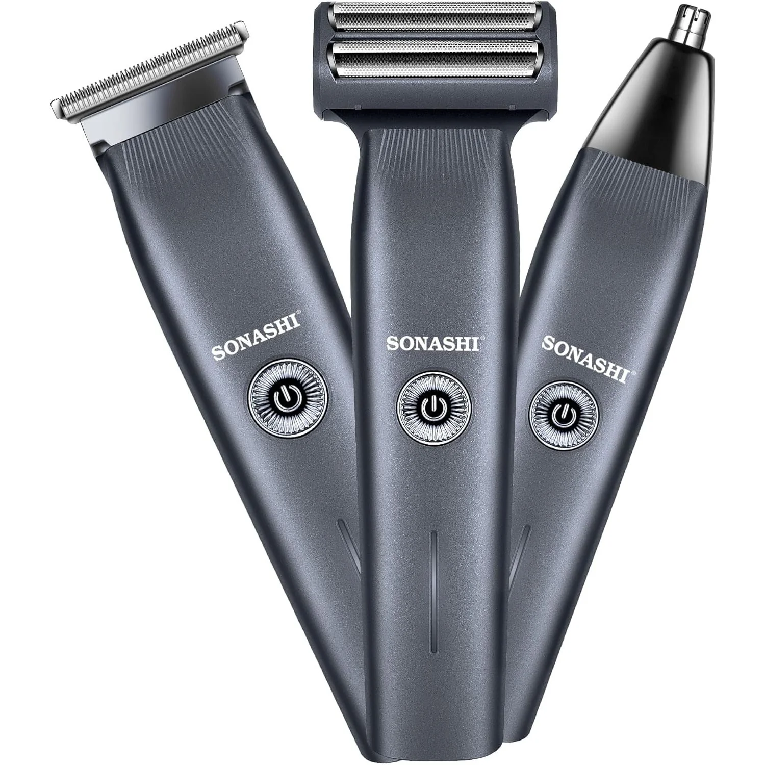Sonashi 6-in-1 Rechargeable Hair Clipper Set - Trimmer/Shaver/Nose Trimmer Stainless Steel Blades For Easy Cutting And Charging Indicator Light, Time - 2 Hours Cordless Hair Clipper SHC-1063