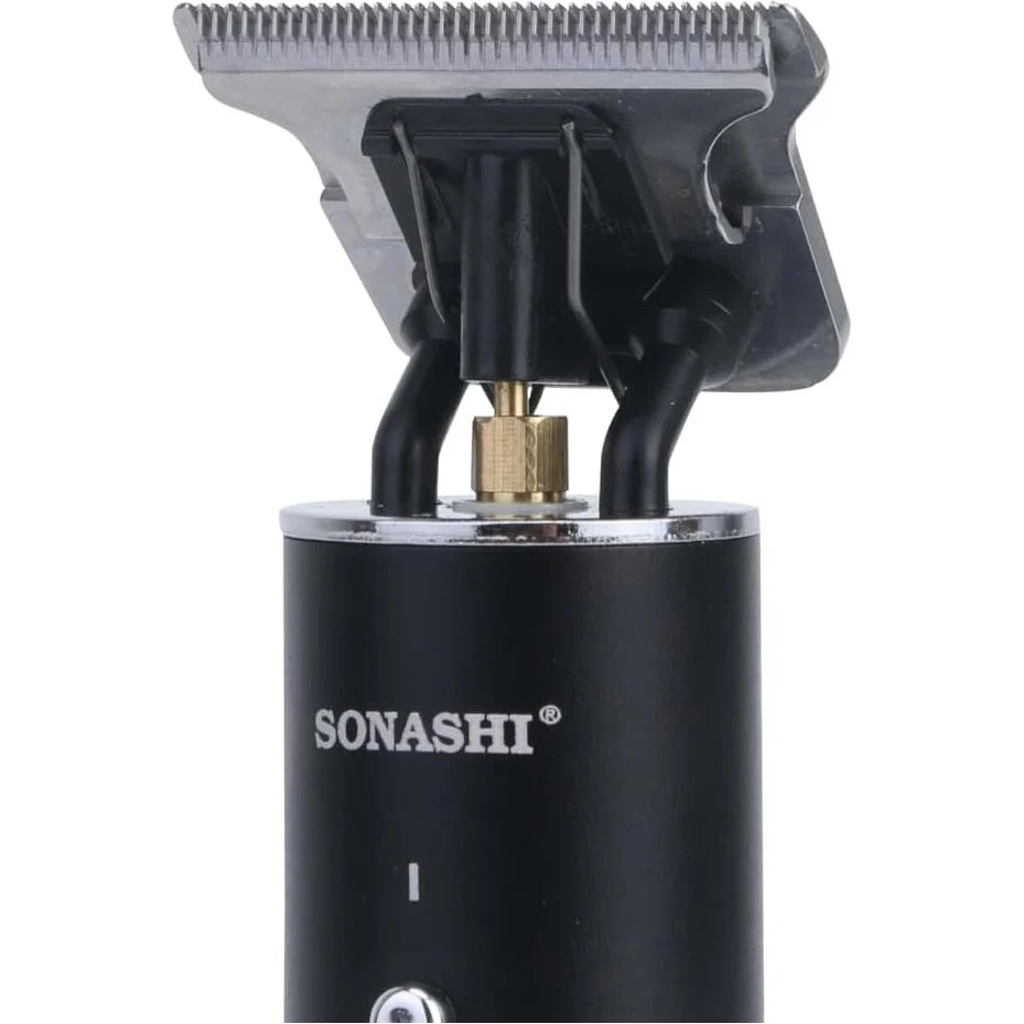 Sonashi 6-in-1 Rechargeable Hair Clipper Set - Trimmer/Shaver/Nose Trimmer Stainless Steel Blades For Easy Cutting And LCD Display, Use Time - 2 Hours SHC-1064 Black - Image 3