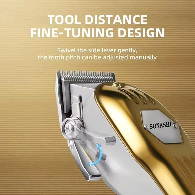 SONASHI Rechargeable Hair Clipper, Sharp & Carbon Steel blade, 8 Comb Attachment,With LED Indicator, Continuous 3 Hour Working Time- SHC-1061 - Image 4