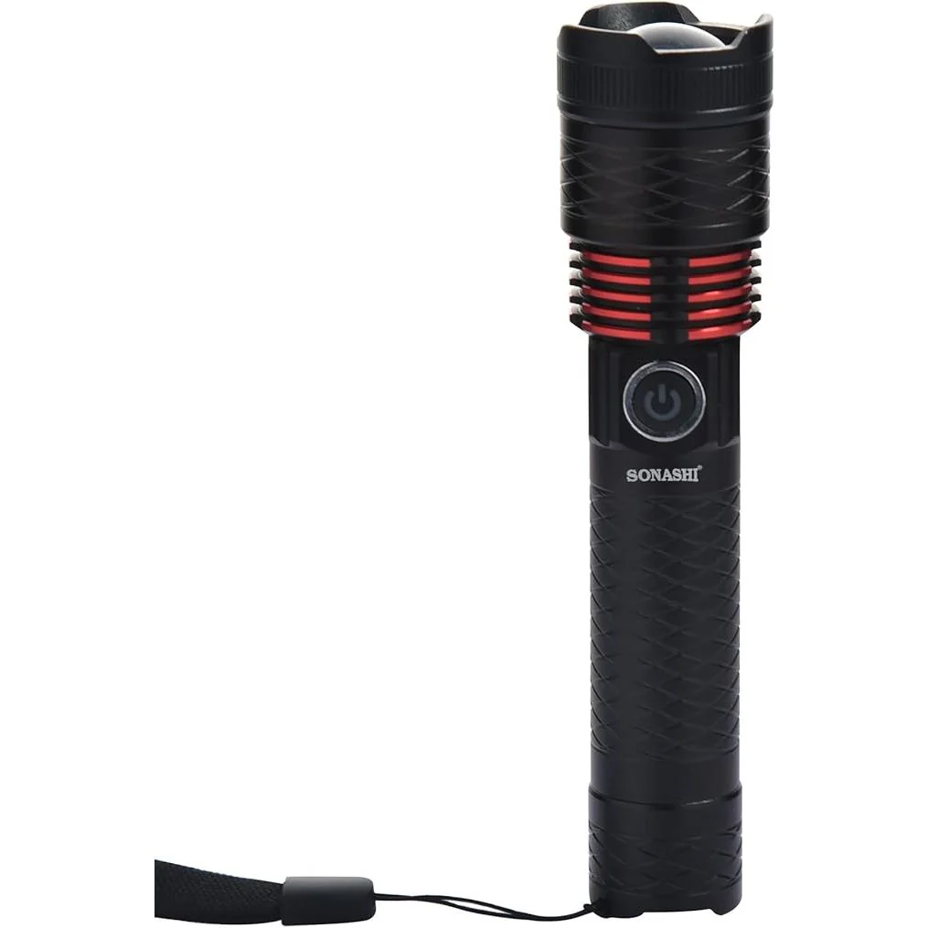Sonashi Rechargeable LED Torch SLT-601 Black - Image 4