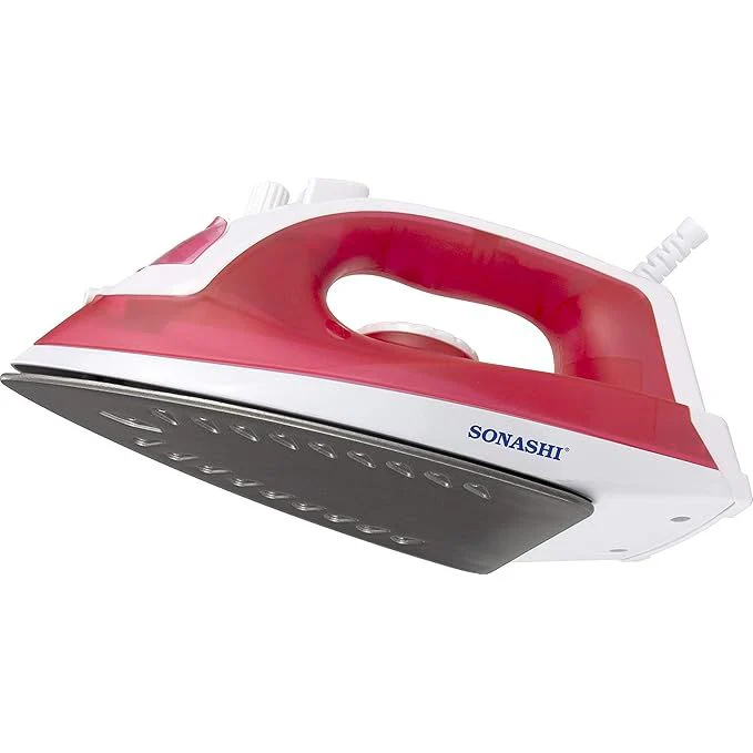 SONASHI SI-5077T Steam Iron - 1600W Power Iron, Non-Stick Coated Soleplate w/Steam, Burst Steam, Spray, Dry Iron Modes, Red | Appliances - Image 3