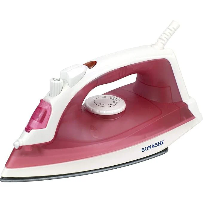 SONASHI SI-5077T Steam Iron - 1600W Power Iron, Non-Stick Coated Soleplate w/Steam, Burst Steam, Spray, Dry Iron Modes, Red | Appliances - Image 6