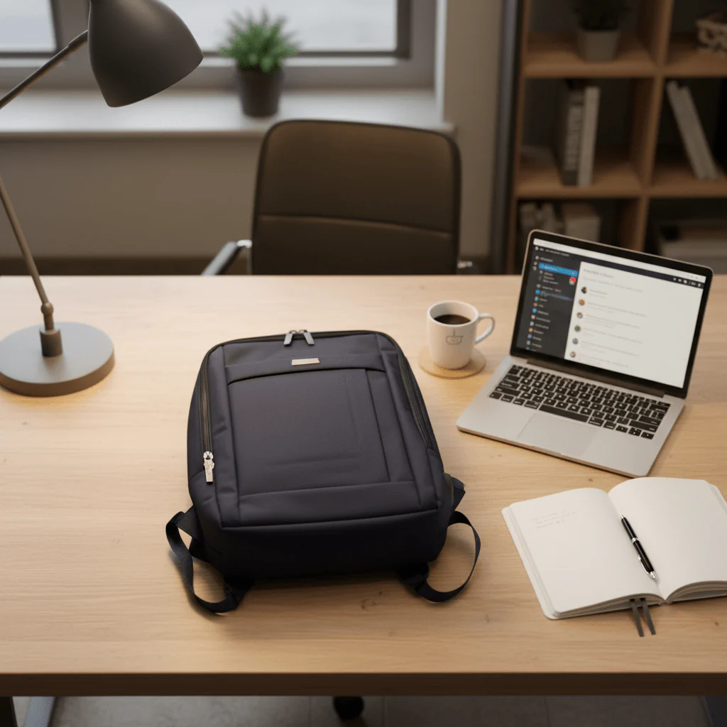 Speed Professional Navy Blue Polyester Laptop Backpack 45 x 30 cm – Office & Travel Bag with Laptop Compartment - Image 2