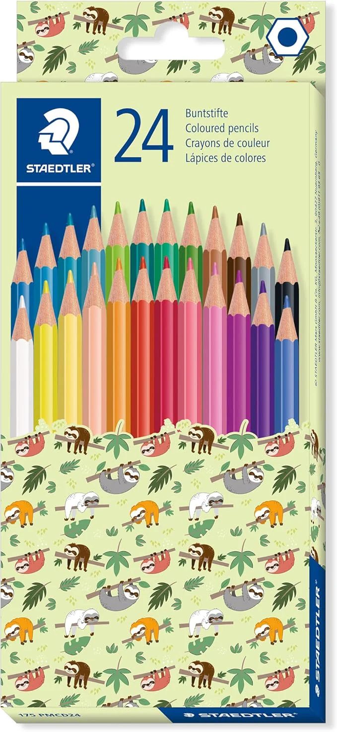 STAEDTLER 175 PMCD24 Wood-Free Coloured Pencils in Pattern Mix Design - Assorted Colours (Pack of 24) - Image 3