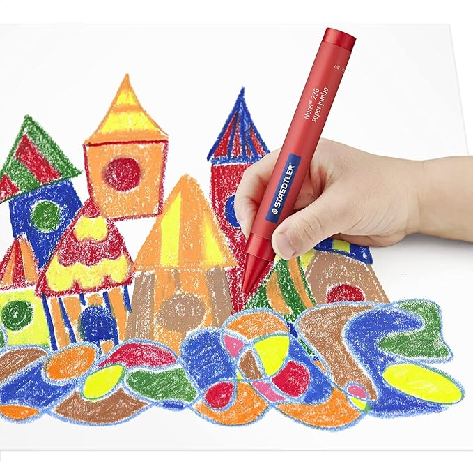 Staedtler Super Jumbo Wax Crayons Set - 12 Colors - Image 3