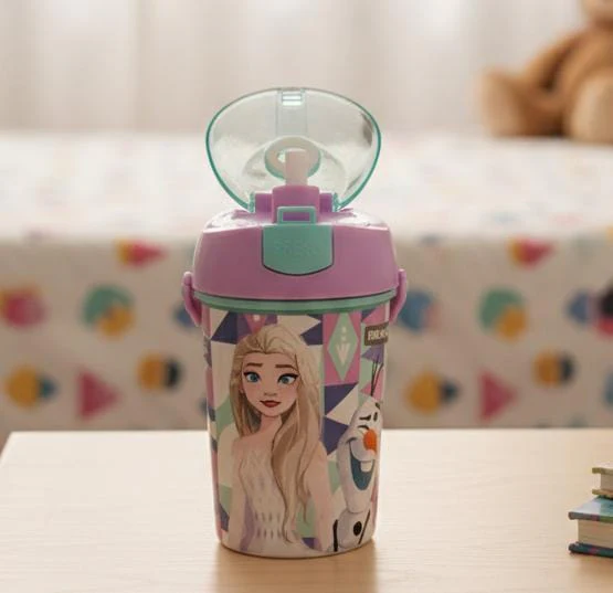 STOR Frozen Ice Magic Kids Water Bottle, Green with Purple Accents, 460ml BPA-Free, Durable & Easy-to-Carry Bottle - Image 2
