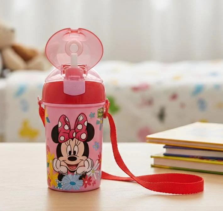 STOR Official Mickey Mouse Kids Water Bottle, Pink with Red Accents, 460ml BPA-Free Leak-Proof Bottle for Everyday Use - Image 2