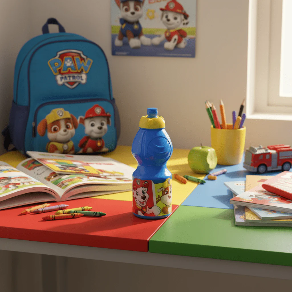 Stor Paw Patrol Reusable Plastic Water Bottle Blue 400ml Kids Drinking Bottle BPA Free School Bottle - Image 2