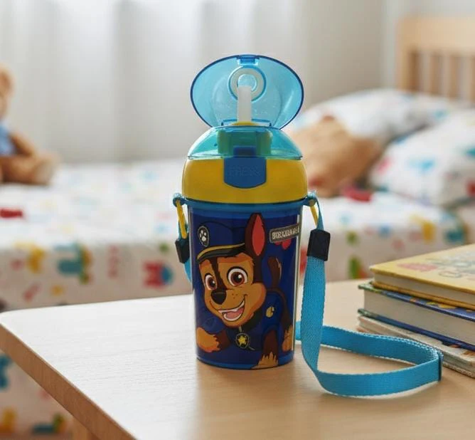 STOR Paw Patrol Themed Kids Water Bottle, Blue with Yellow Design, 460ml BPA-Free, Durable & Travel-Friendly - Image 2