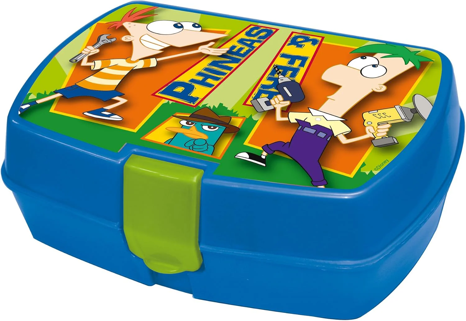 STOR Phineas & Ferb Rectanglular 2 Layer Lunch Box 16cm*7cm*6cm