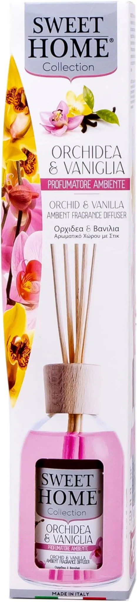 SWEET HOME Collection Orchid and Vanilla Room Fragrance 100 ml, Made In Italy.