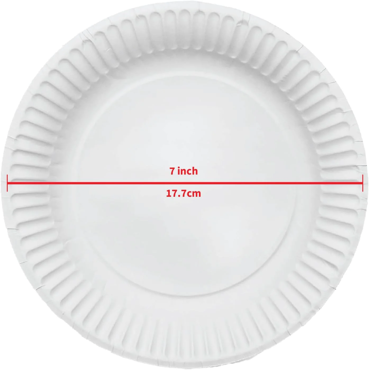 Sunny 100pcs Disposable Paper Plates 7" - Image 3