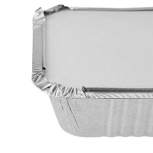 Sunny 10pcs Rectangular Aluminium Containers with Lid 420cc - Image 3