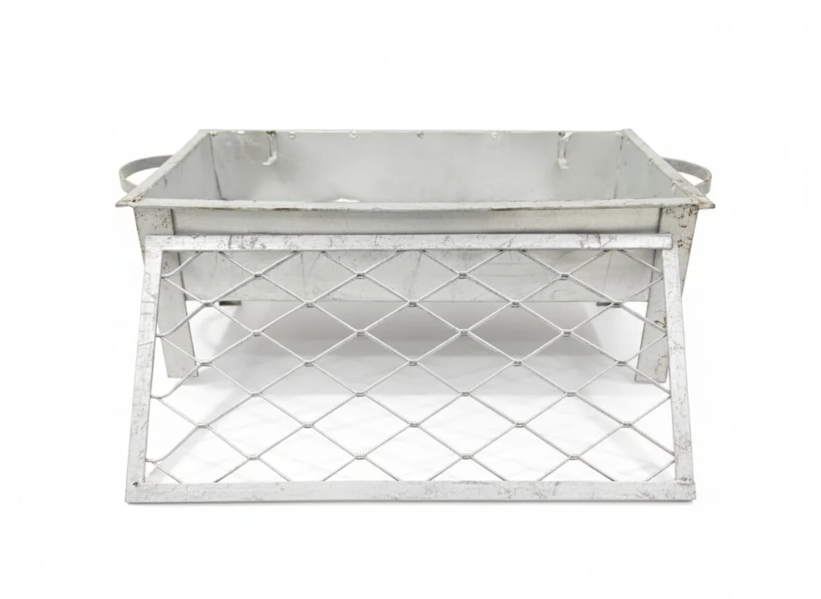 Sunny Large Aluminium BBQ Grill 62×28×19 cm | Heavy-Duty Outdoor Charcoal Barbecue Grill | Spacious Cooking Area for Family Picnics & Garden Parties - Image 2