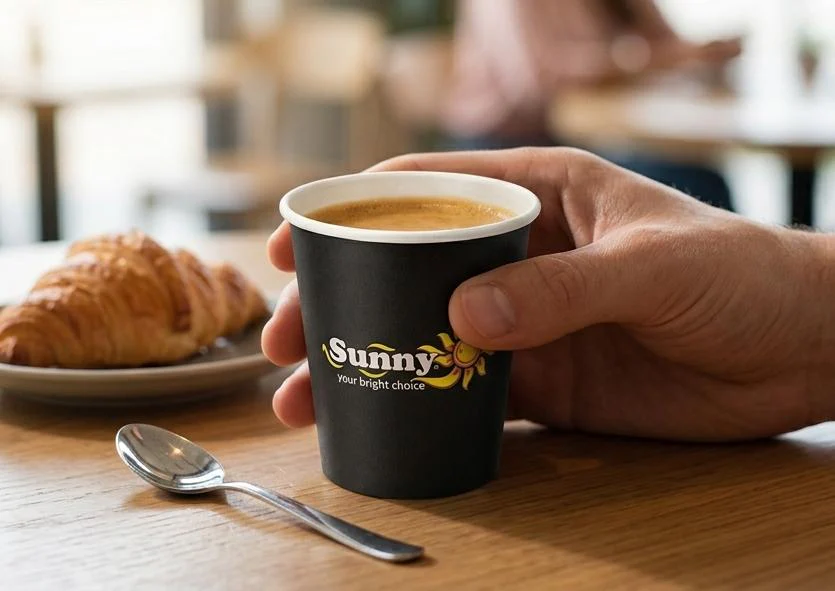 Sunny Mini Paper Cups 2.5oz – 50 Pieces Disposable Pack - Image 2