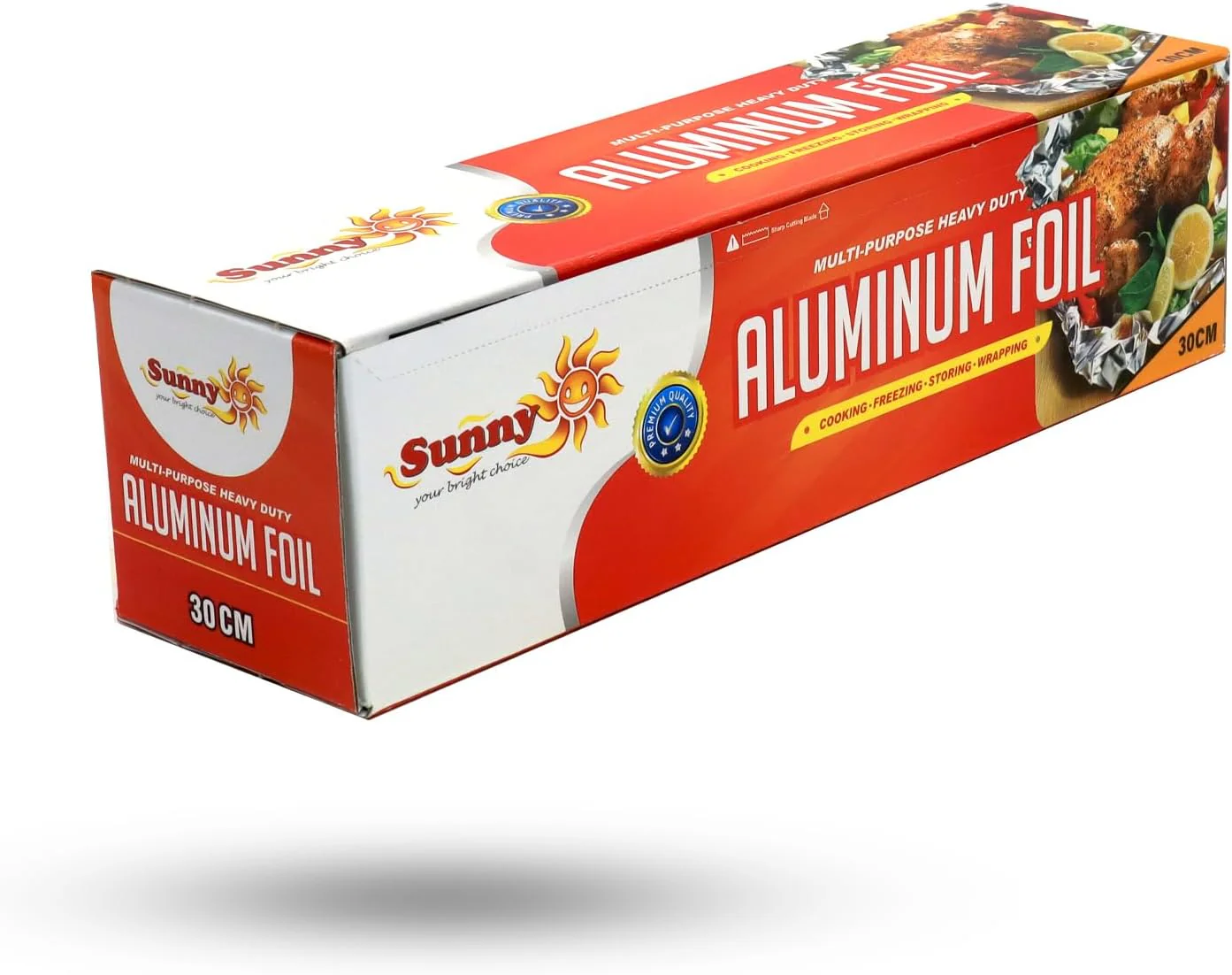 Sunny Multi-Purpose Heavy Duty Aluminium Foil 30cm Width, 2000g Gross Weight, Cooking-Storing-Wrapping