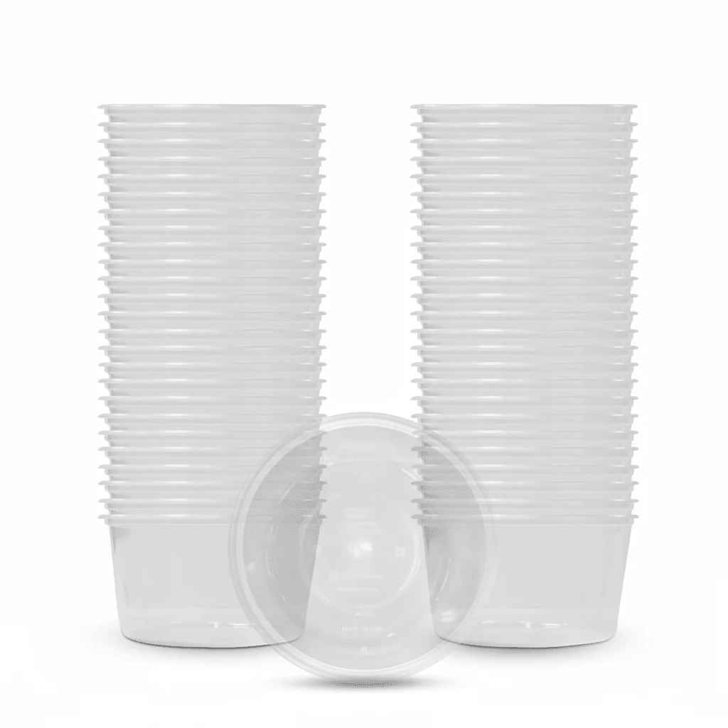 Sunny Transparent Disposable Food Containers with Lids 100ml – 20 Pack