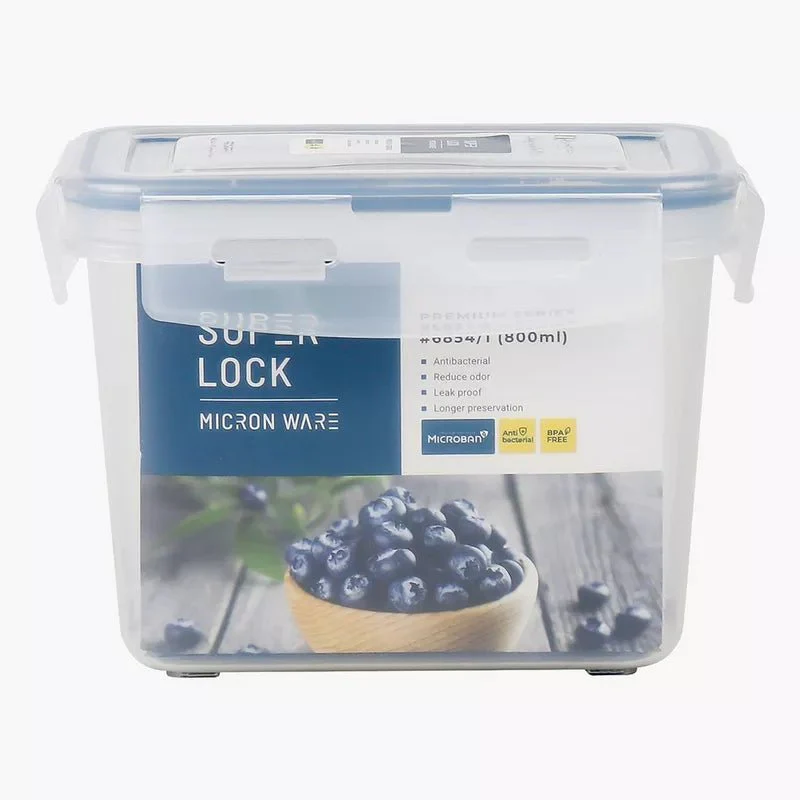 SUPER LOCK Air-Tight Food Container 800ml, 10.4cm*15.5cm*11.1cm - Image 2