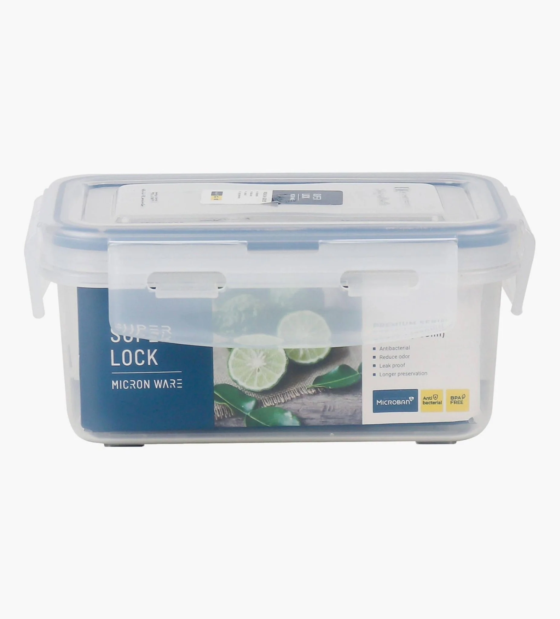 SUPER LOCK Air-Tight Rectangular Food Container 650ml, 10cm*16cm*11.1cm